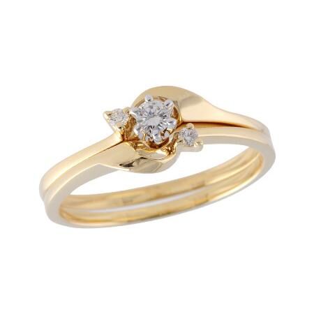 14KT Gold Two-Piece Wedding Set