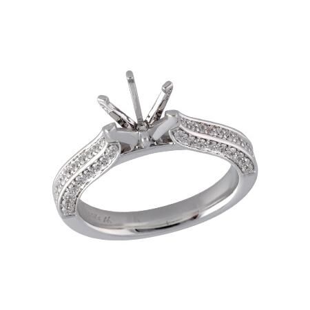 14KT Gold Semi-Mount Engagement Ring